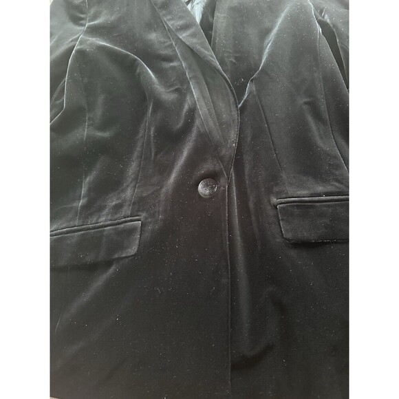 INC International Concepts Women's Velvet Blazer Chic Jacket Velour Black P S - Picture 6 of 12